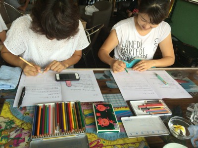 ジュニアアスリートのお弁当講座 お絵かきからスタート