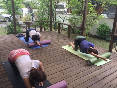 湘南美女会 体幹の側面伸ばし