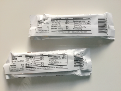 藤沢 パーソナルトレーニング プロテインバー(ケーキ)の裏面