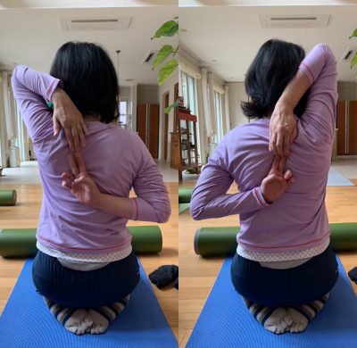 湘南美女会 肩の柔軟テスト