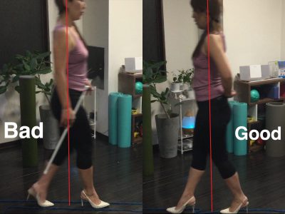 悪いヒールウォーキングと良いヒールウォーキング