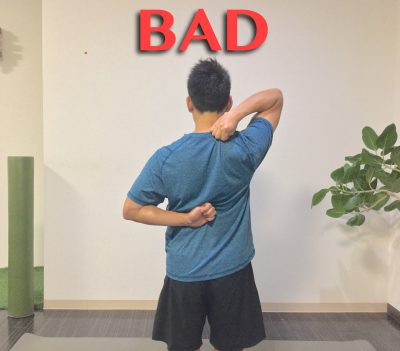 肩の関節力チェック BAD