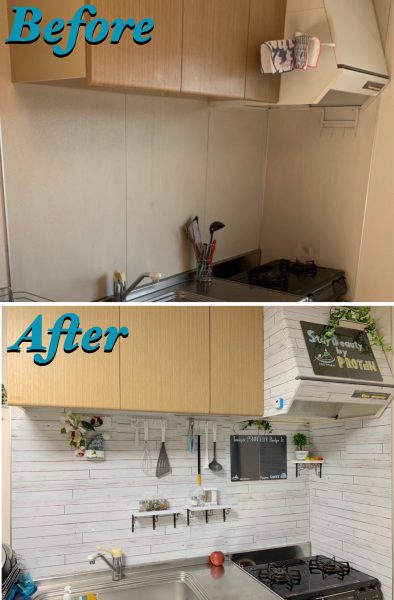 100均アイテムでキッチンをオシャレに！全体