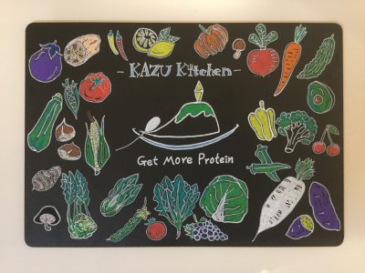 100均 ブラックボードアート 完成