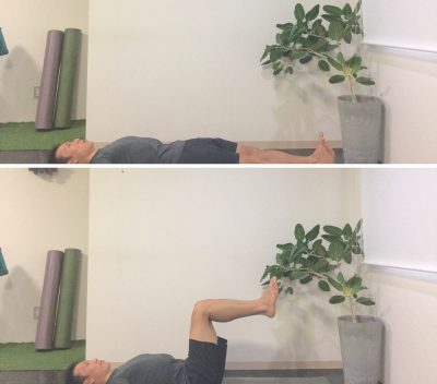 仰向けもも上げ