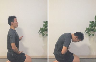 背骨の曲げ伸ばし